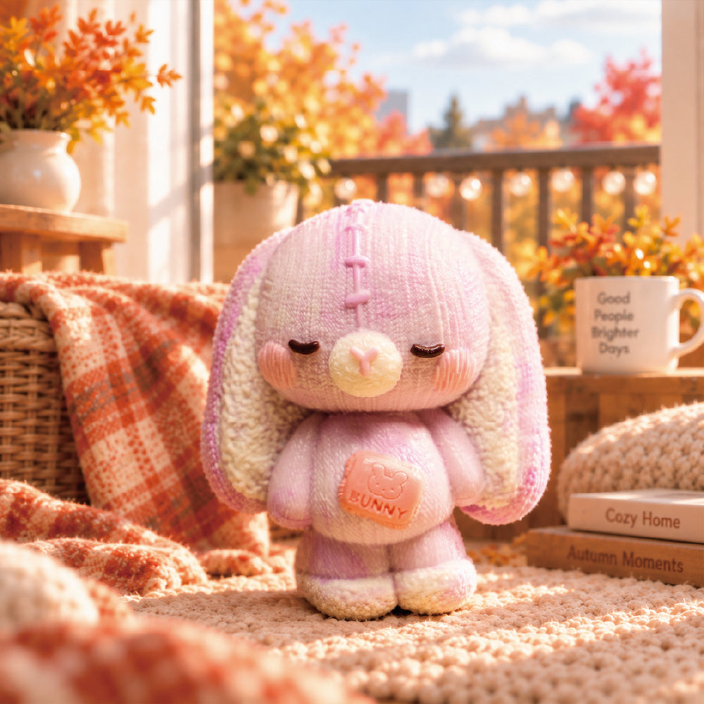 Cozy Knit Lilac Bunny Taba Squishy