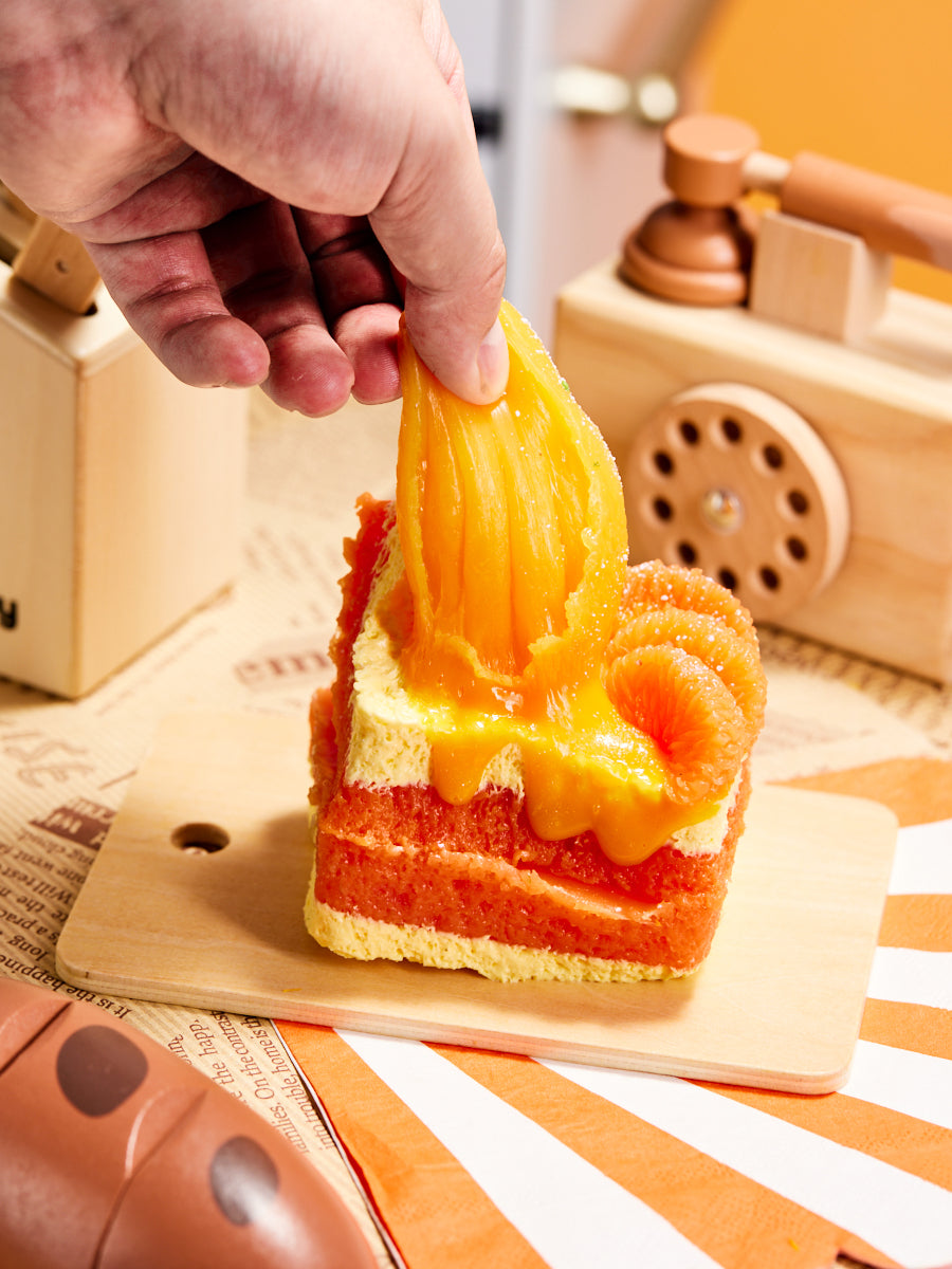 Taba Squishy Orange Toast Squeeze Toy