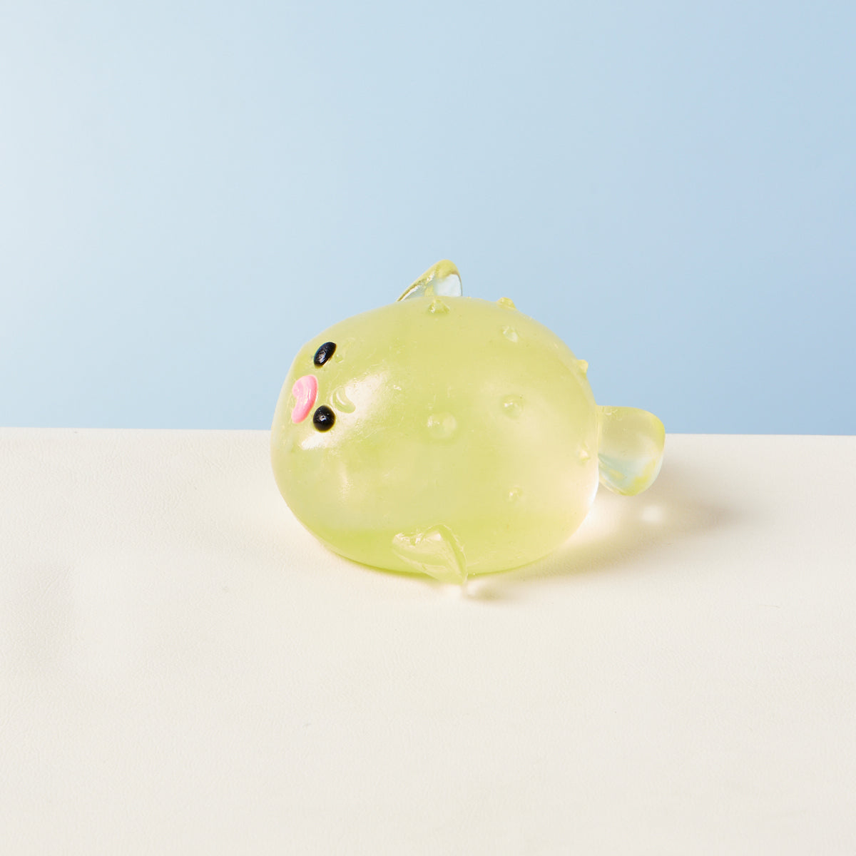 Taba Squishy Transparent-yellow Pufferfish Squeeze Toys