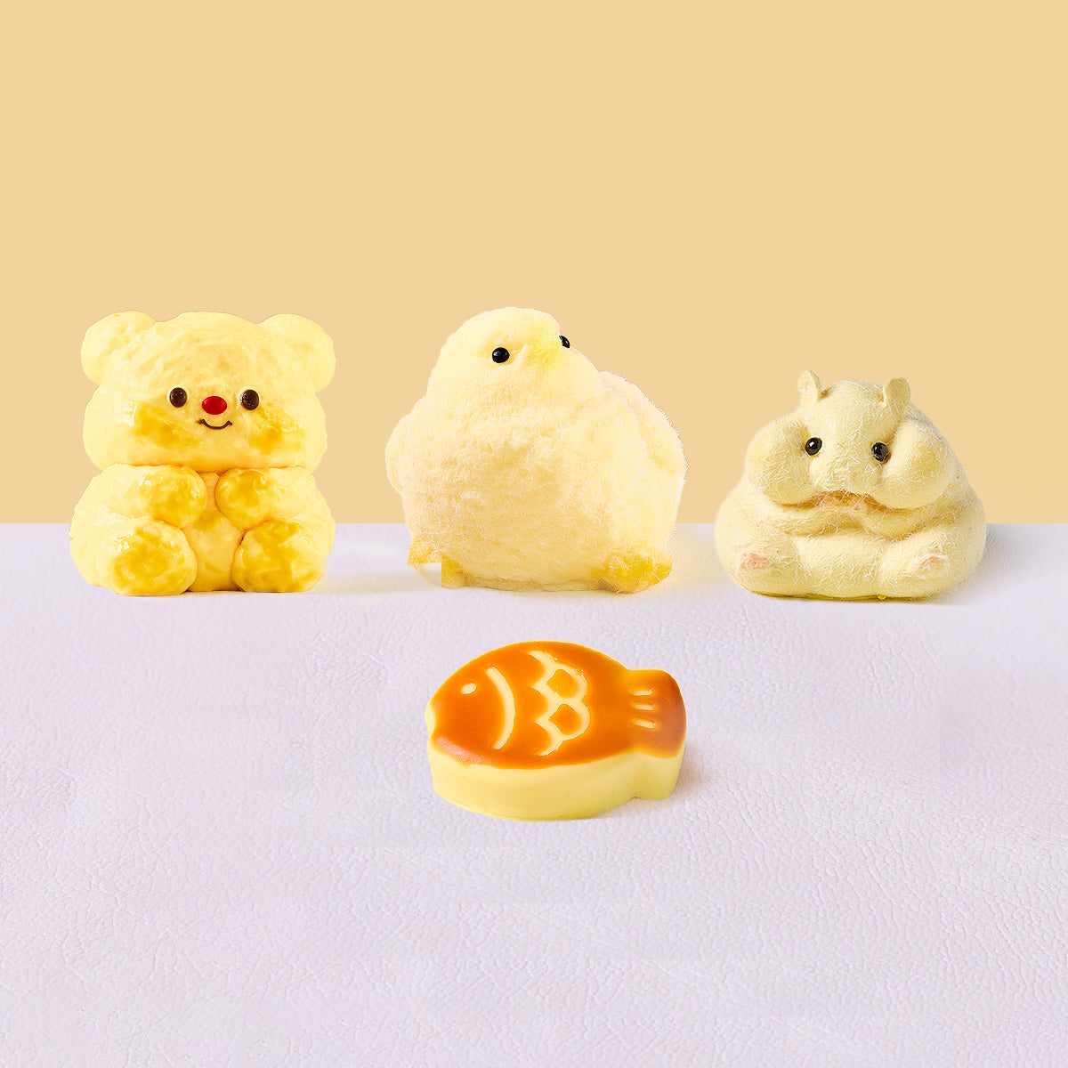 Taba Squishy Yellow Cute Animal Set Squeeze Toy