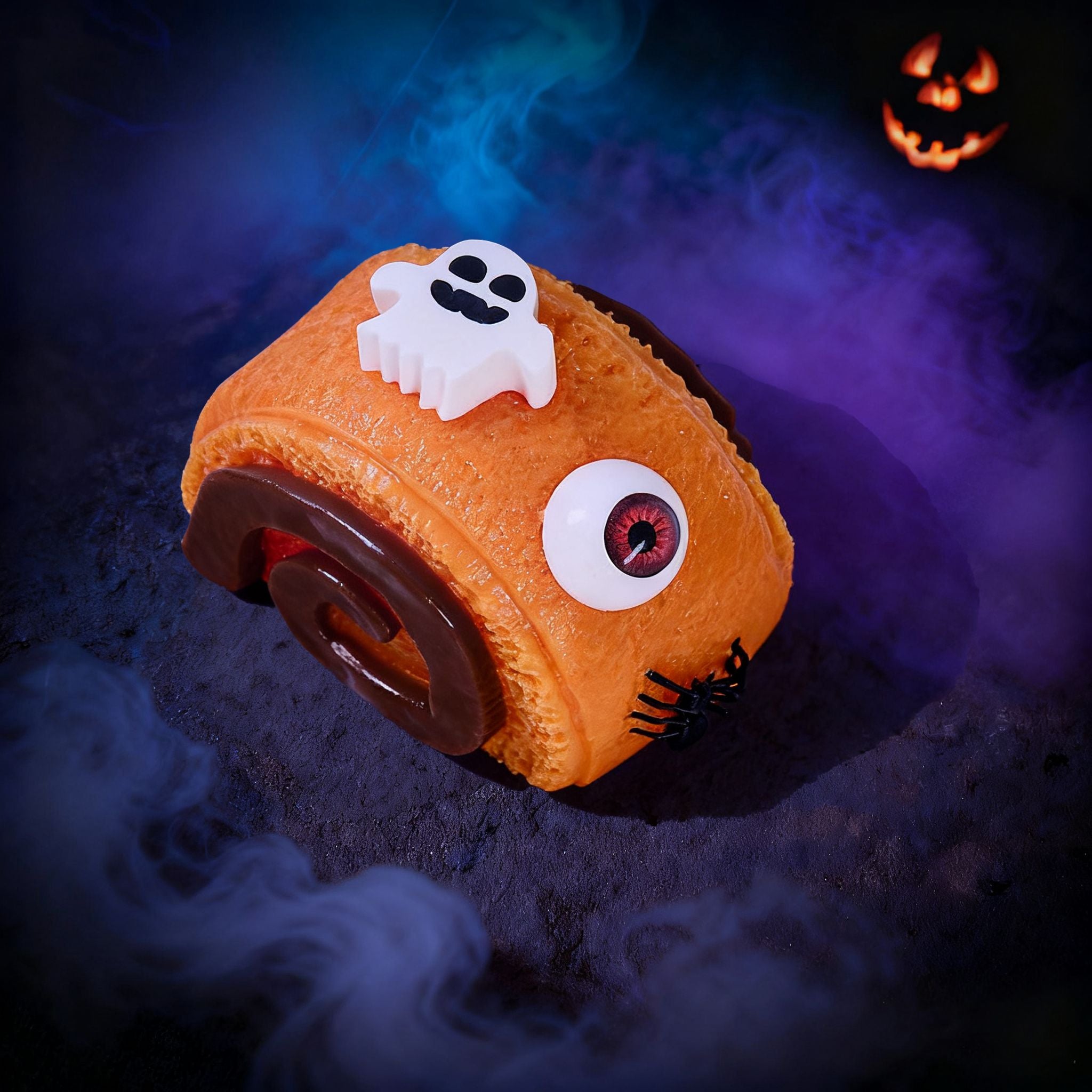 Orange Halloween Swiss Roll Taba Squishy