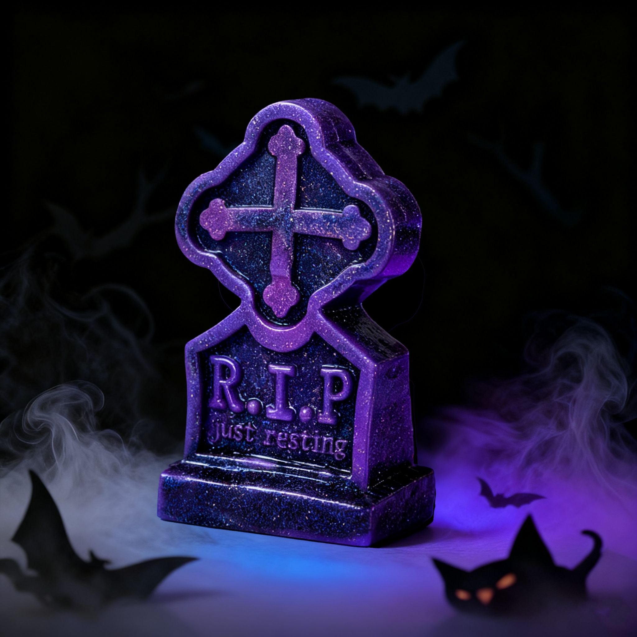 Glitter Black-purple Tomb Taba Squishy