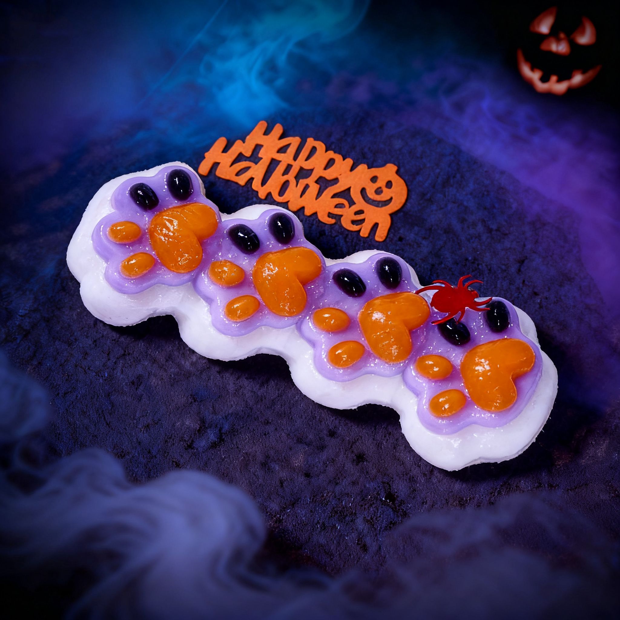 Quadruple Halloween Paw Taba Squishy