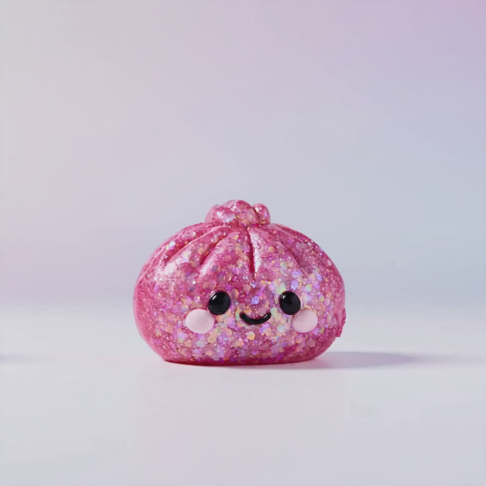 Gold Glitter Dumpling Squishy – Rare Golden Squeeze Toy | TABASQUISHY®